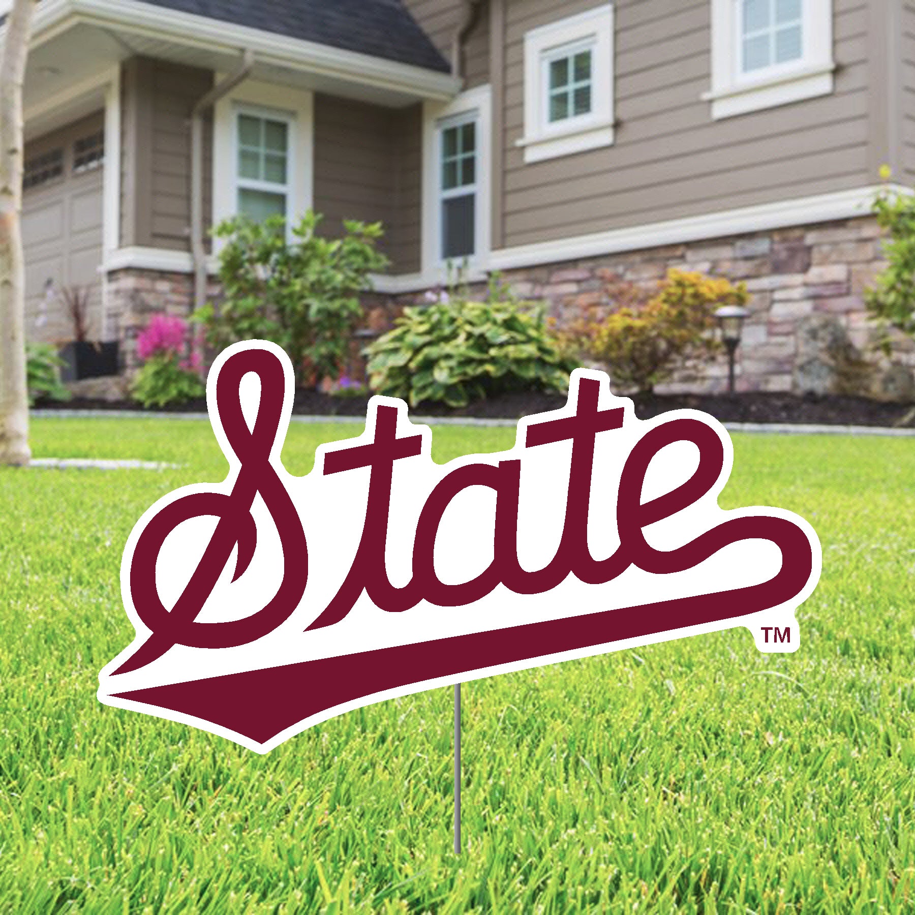 Script State Yard Sign – The College Corner