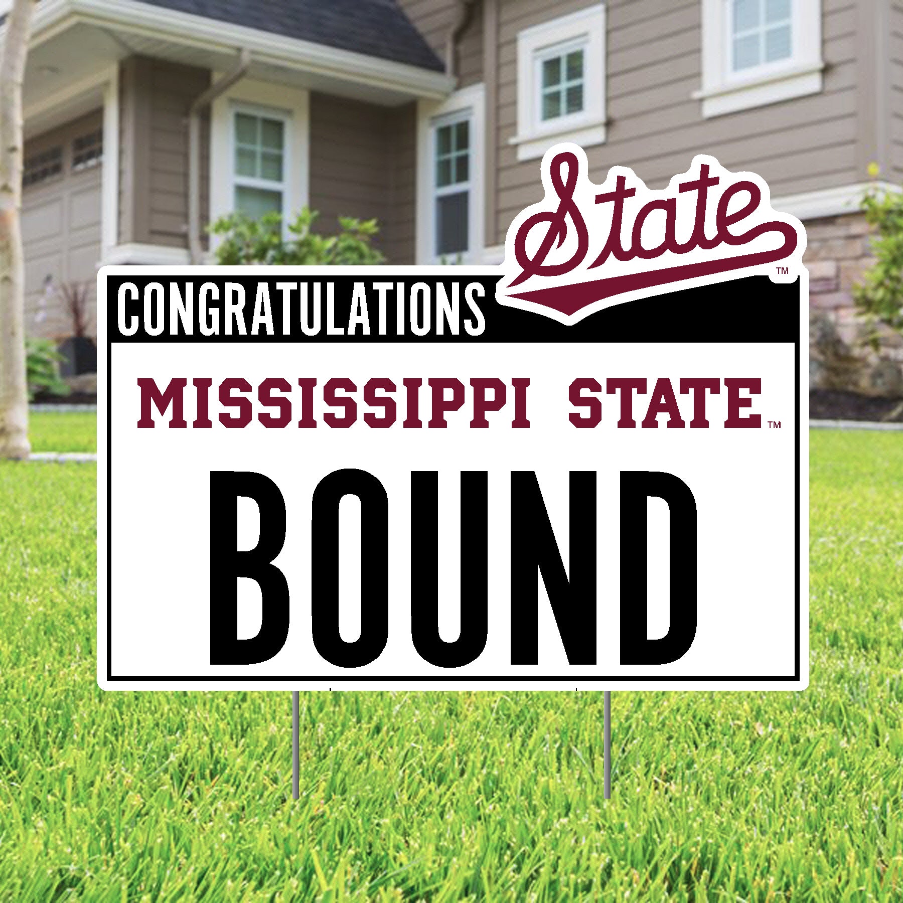 Mississippi State Bound Yard Sign – The College Corner
