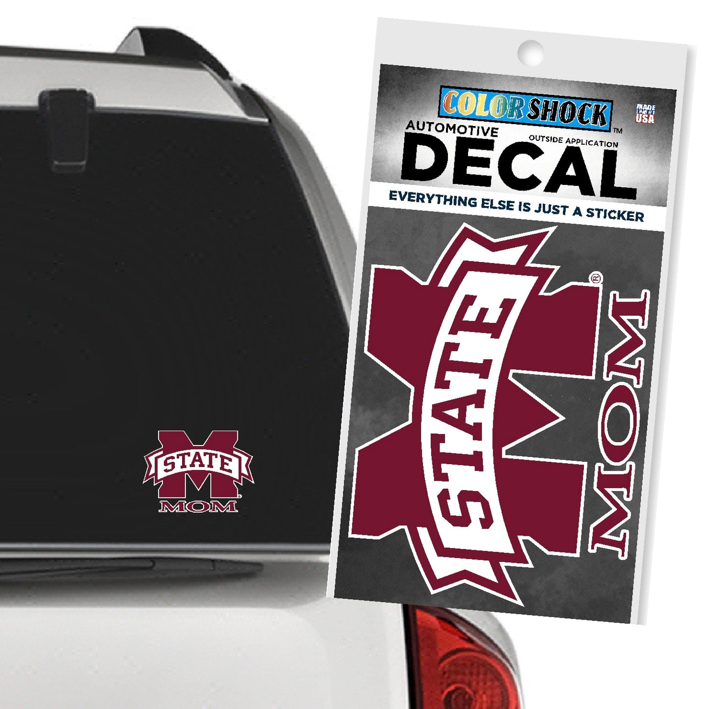 
                  
                    Color Shock Mississippi State University Mom Decal for Cars
                  
                