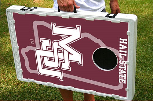 Mississippi State Bulldogs Hail State MSU Retro Baggo Bean Bag Toss Portable 2x3 Cornhole Game