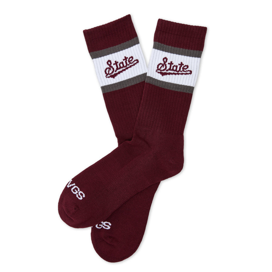 Mississippi State Casual Socks with STATE Script