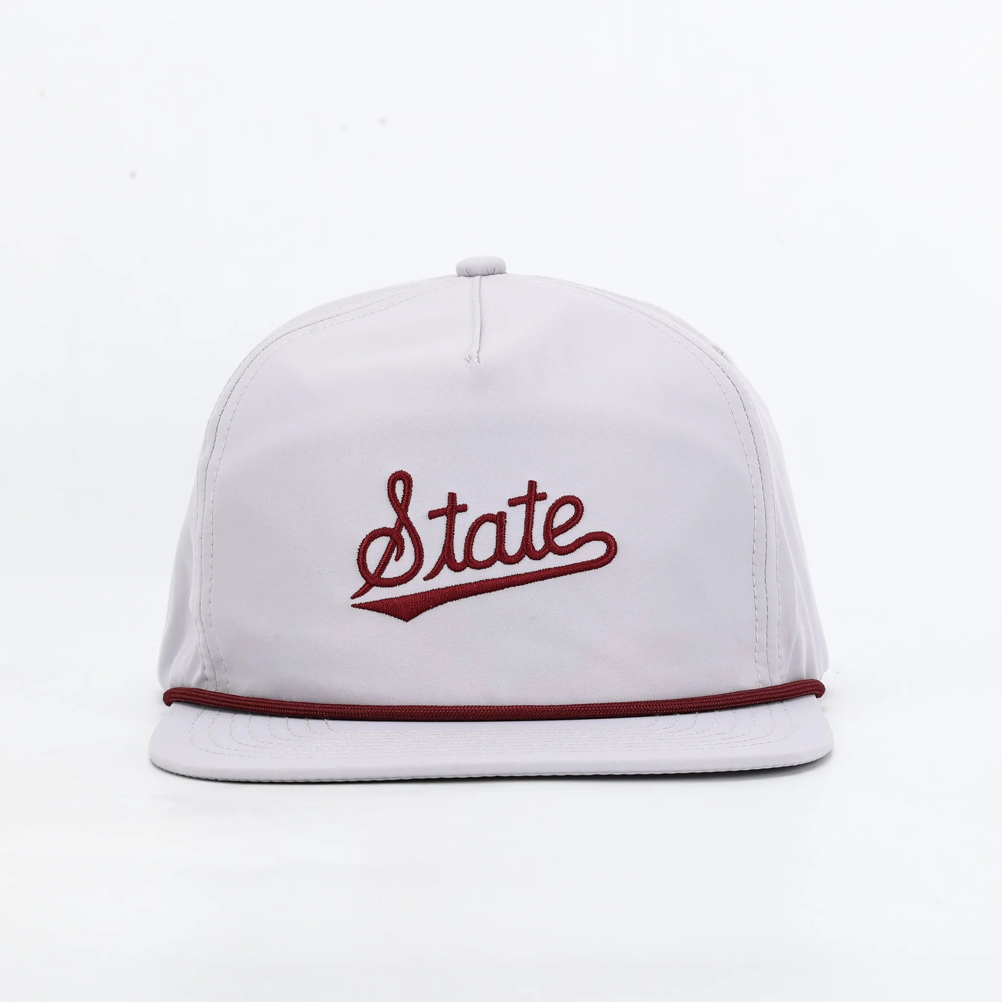 Mississippi State Script Poly Rope Hat - Grey