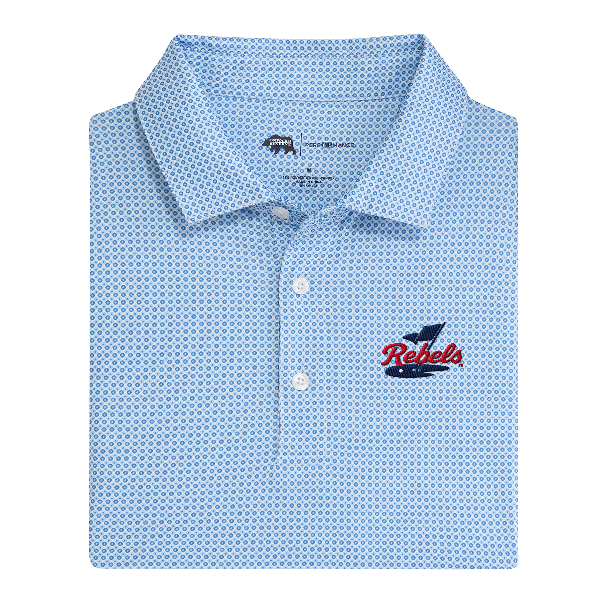 Onward Reserve Ole Miss Rebels Golf League Printed Performance Polo