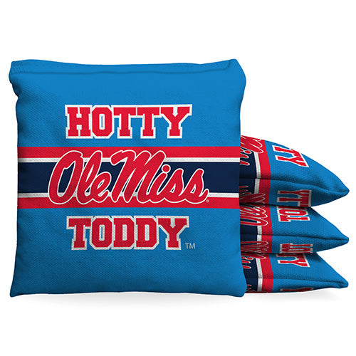 Ole Miss Rebels Hotty Toddy Cornhole 1 LB Cornhole Bean Bag Toss Bags by BAGGO (Set of 8)