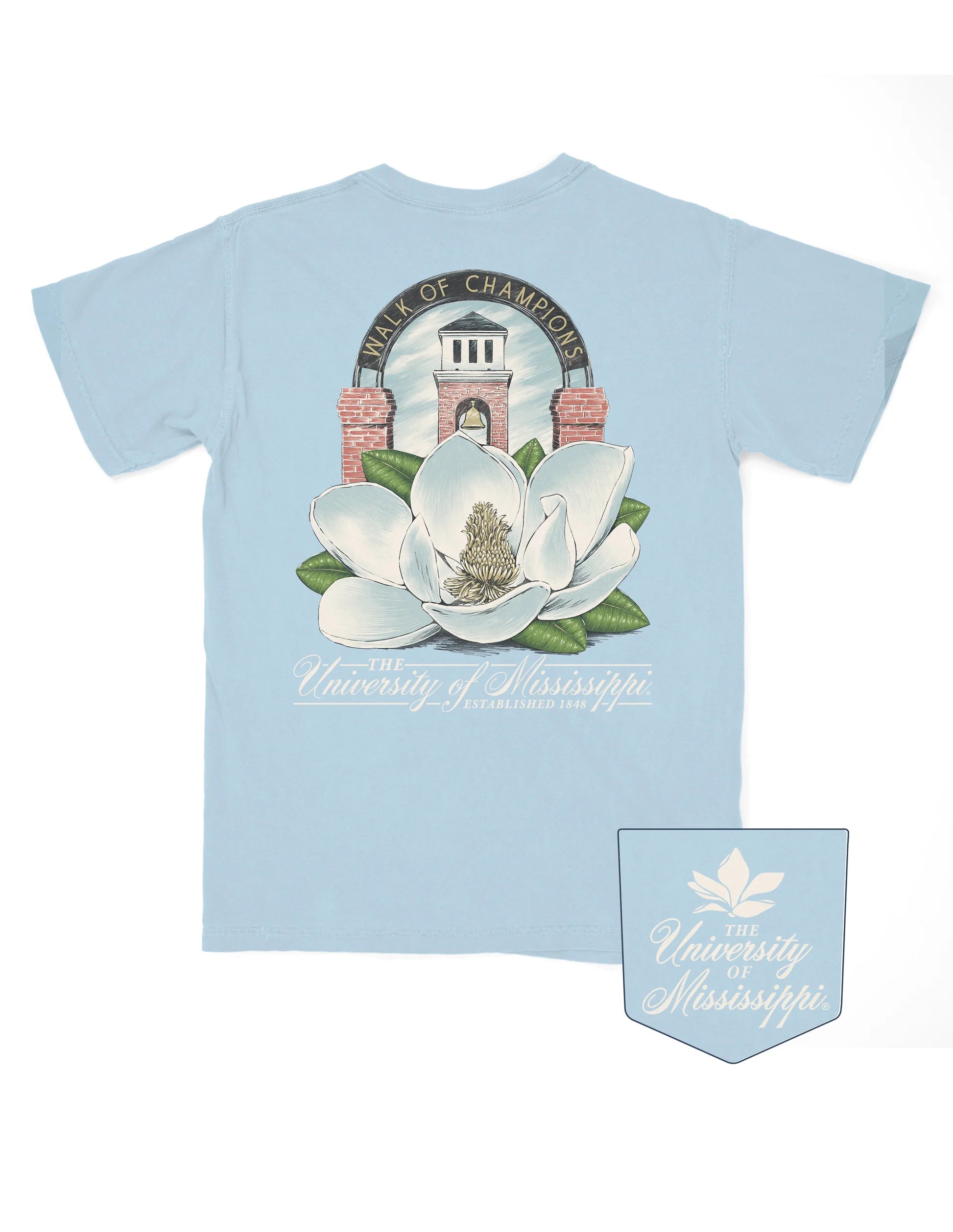 Comfort Color Ole Miss "Magnolia" Tee - Chambray