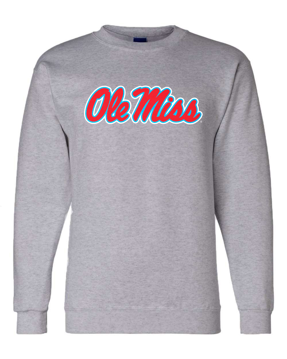 Champion Gray Sweatshirt with Ole Miss Script