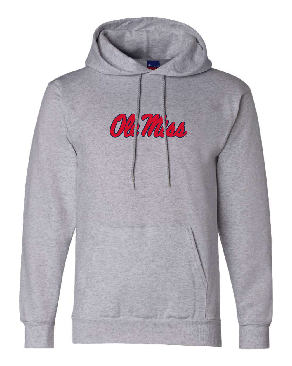 Champion Hoodie Grey with Ole Miss Script