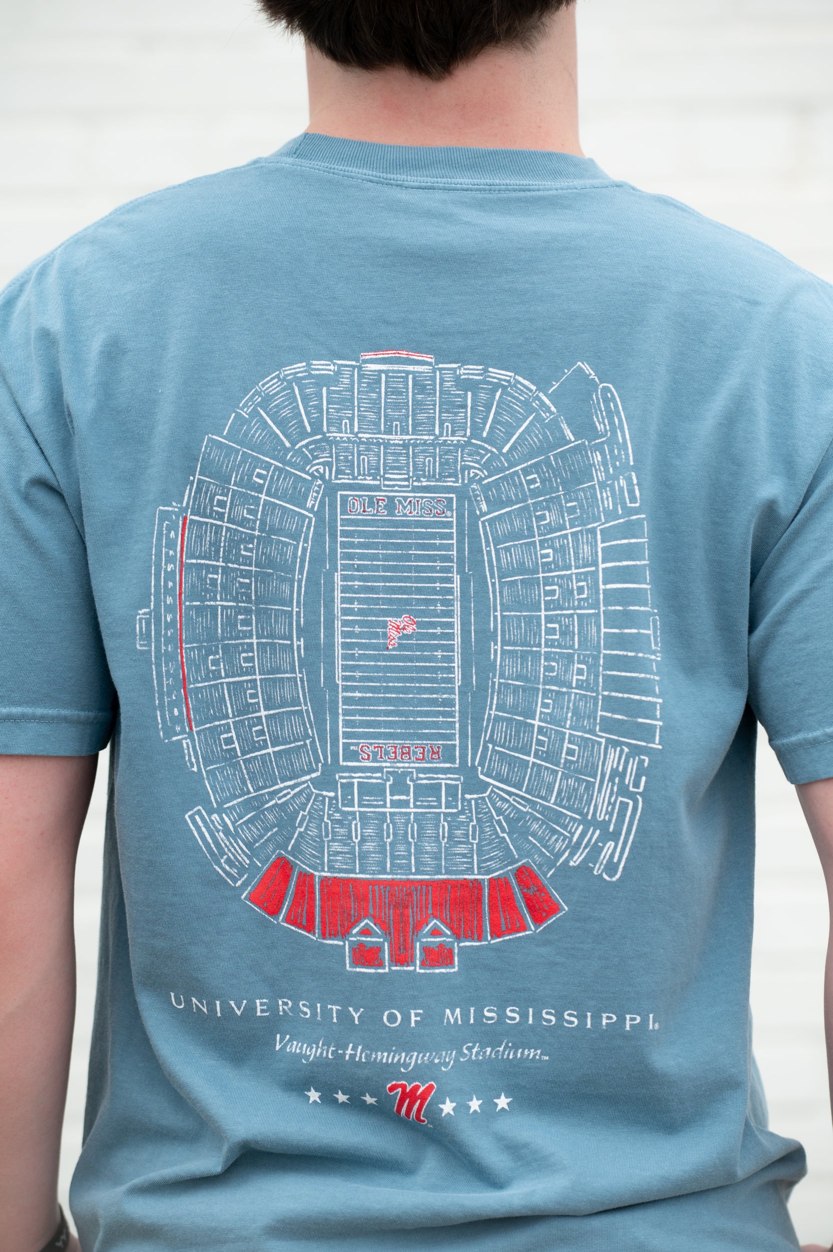 Ole Miss Comfort Color Vaught Blueprint Tee