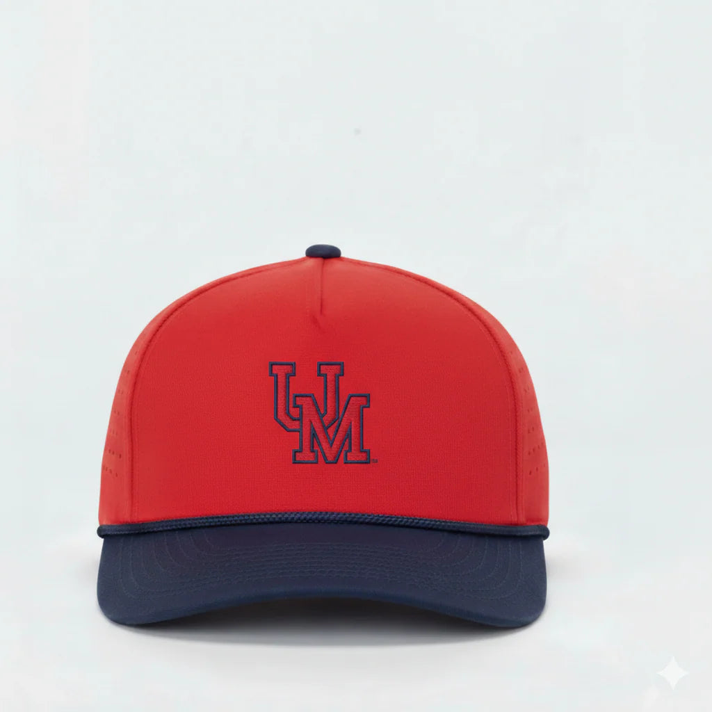 Ole Miss UM Performance Rope Hat - Red/Navy