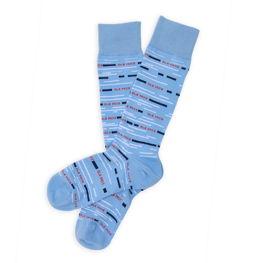 DeadSoxy Ole Miss Powder Blue Broken Stripe