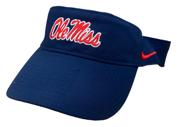 Nike Powder Blue Stacked Ole Miss Golf Visor – The College Corner