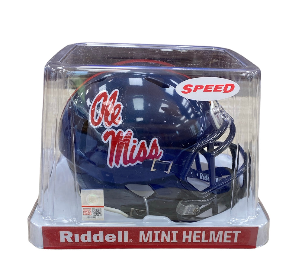 Ole Miss Riddell Mini Football Helmet - Navy