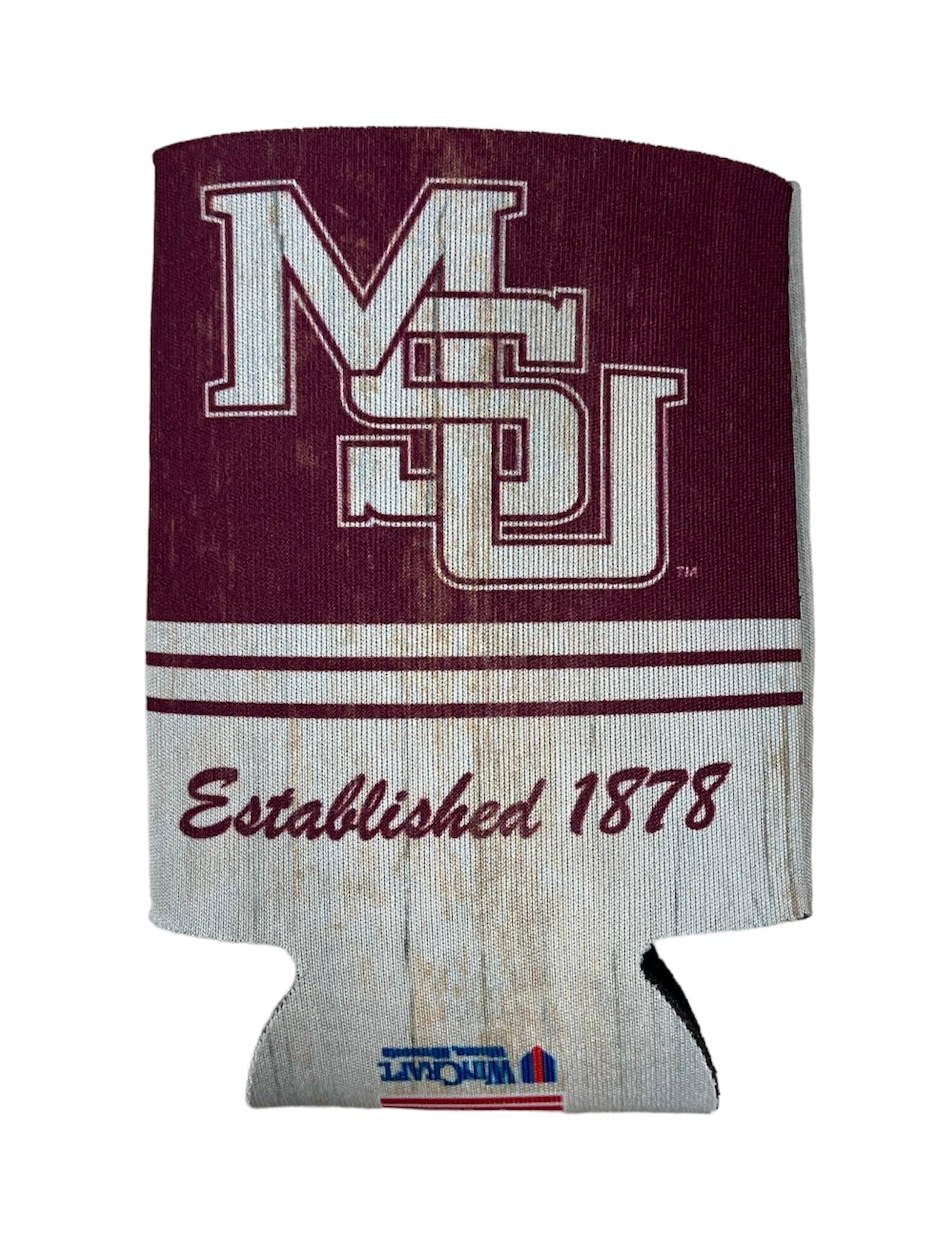 Interlocking MSU Vintage Can Cooler
