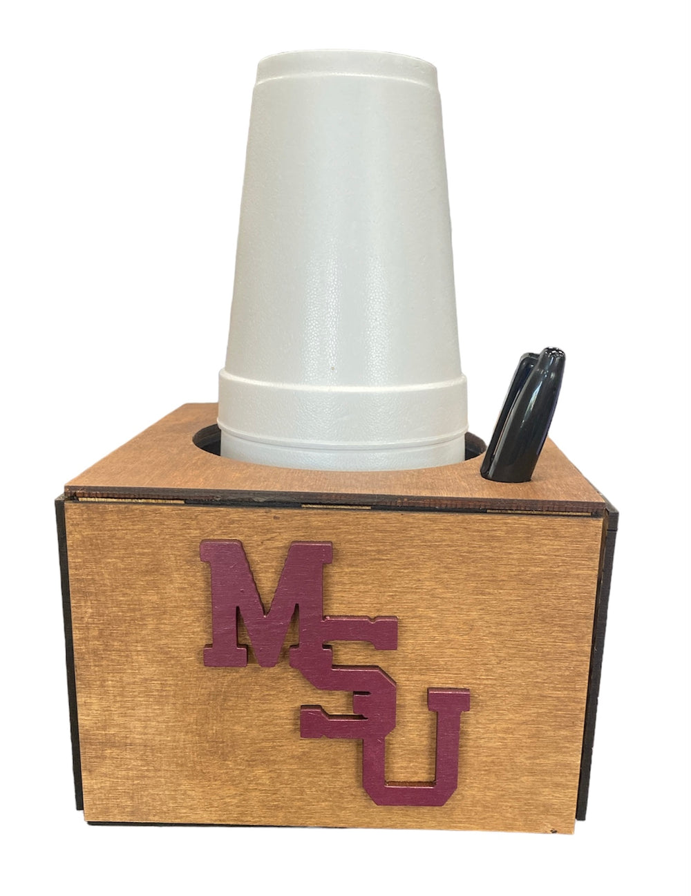 Mississippi State MSU Cup Holder with Sharpie