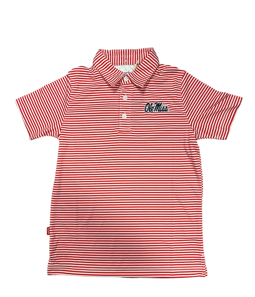 Garb Infant and Youth Red and White Stripe Polo