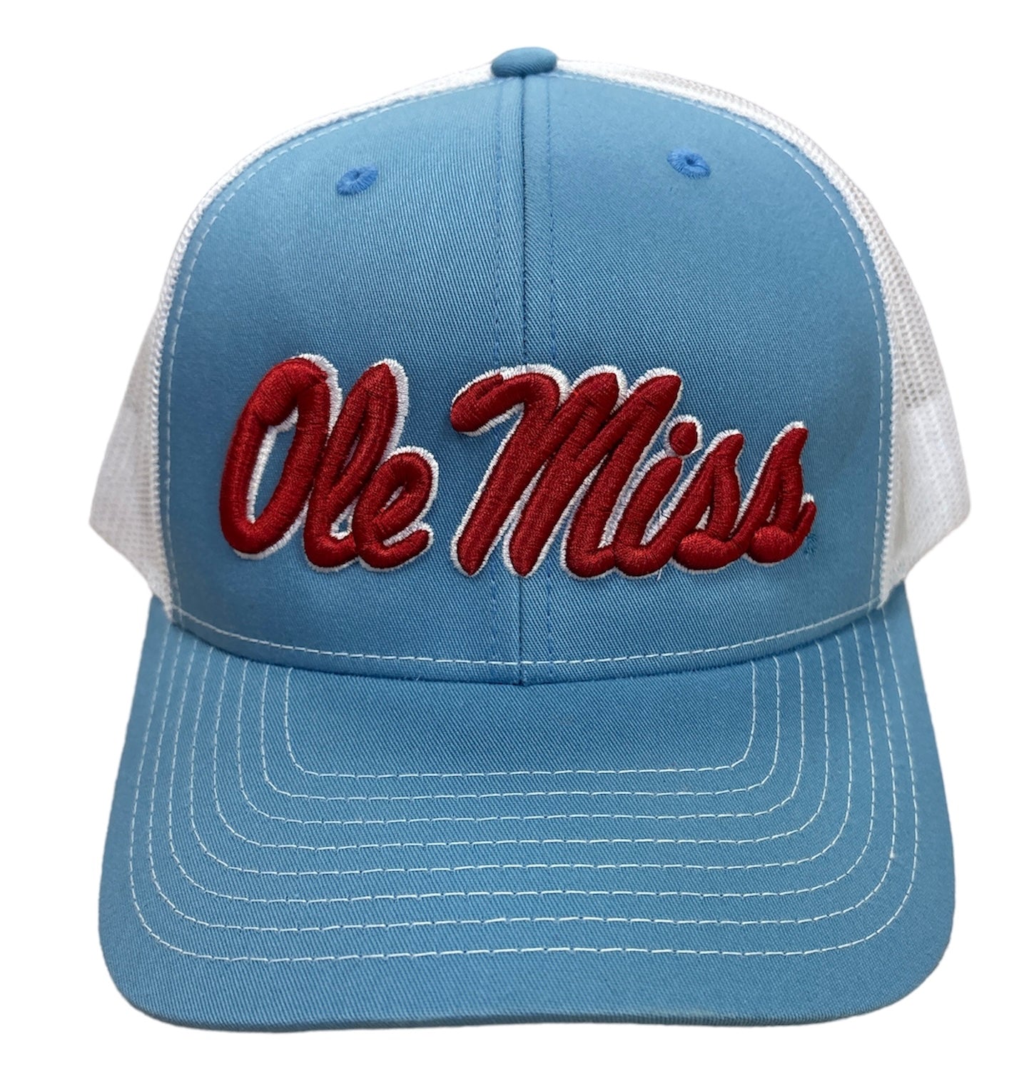 Richardson Ole Miss Powder Blue Script Puff Cap