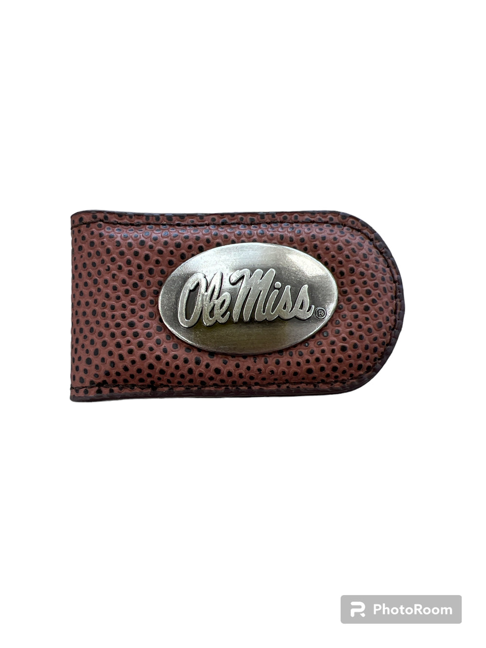 Ole Miss Leather Magnetic Money Clip