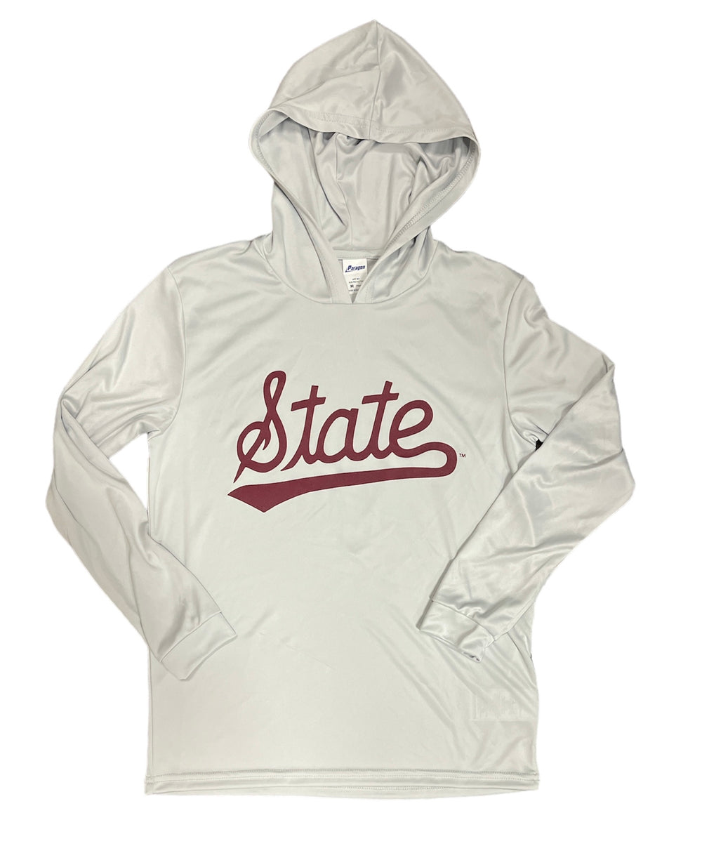 Grey Youth State Dri Fit T-Shirt Hoodie