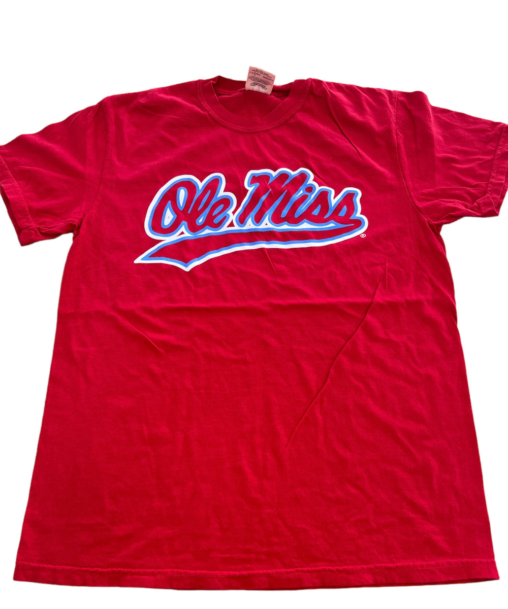 Comfort Color Ole Miss Red Swoosh T-Shirt