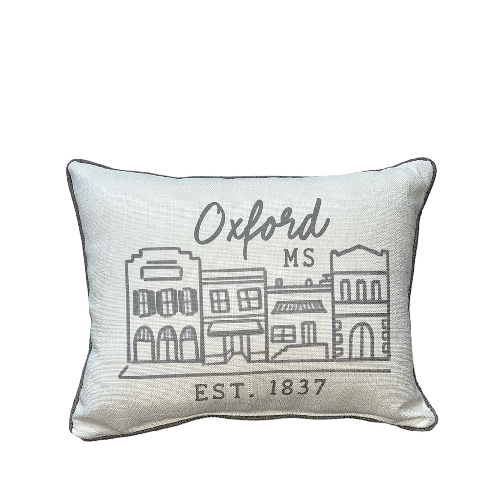 Little Birdie Oxford Main Street Hometown Pillow