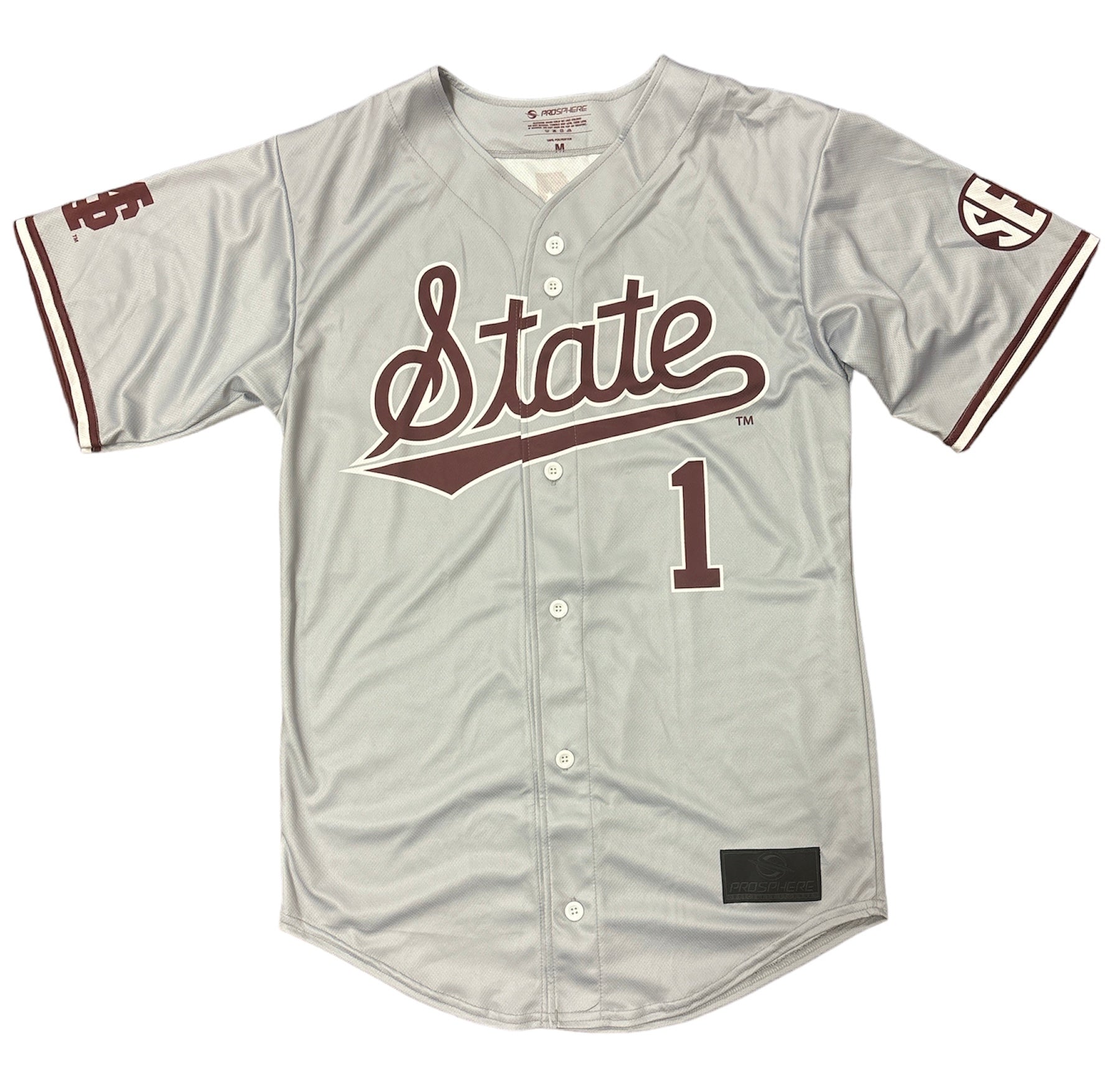 Prosphere Mississippi State Gray Baseball Jersey