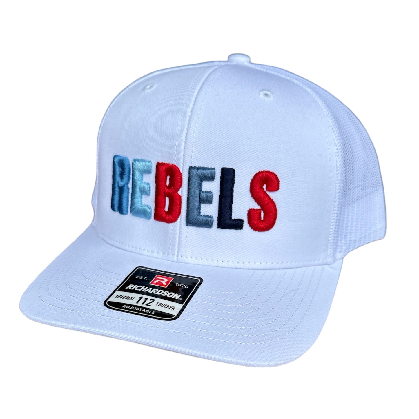 
                  
                    Ole Miss “Rebels” Embroidered Adjustable White Trucker Hat
                  
                