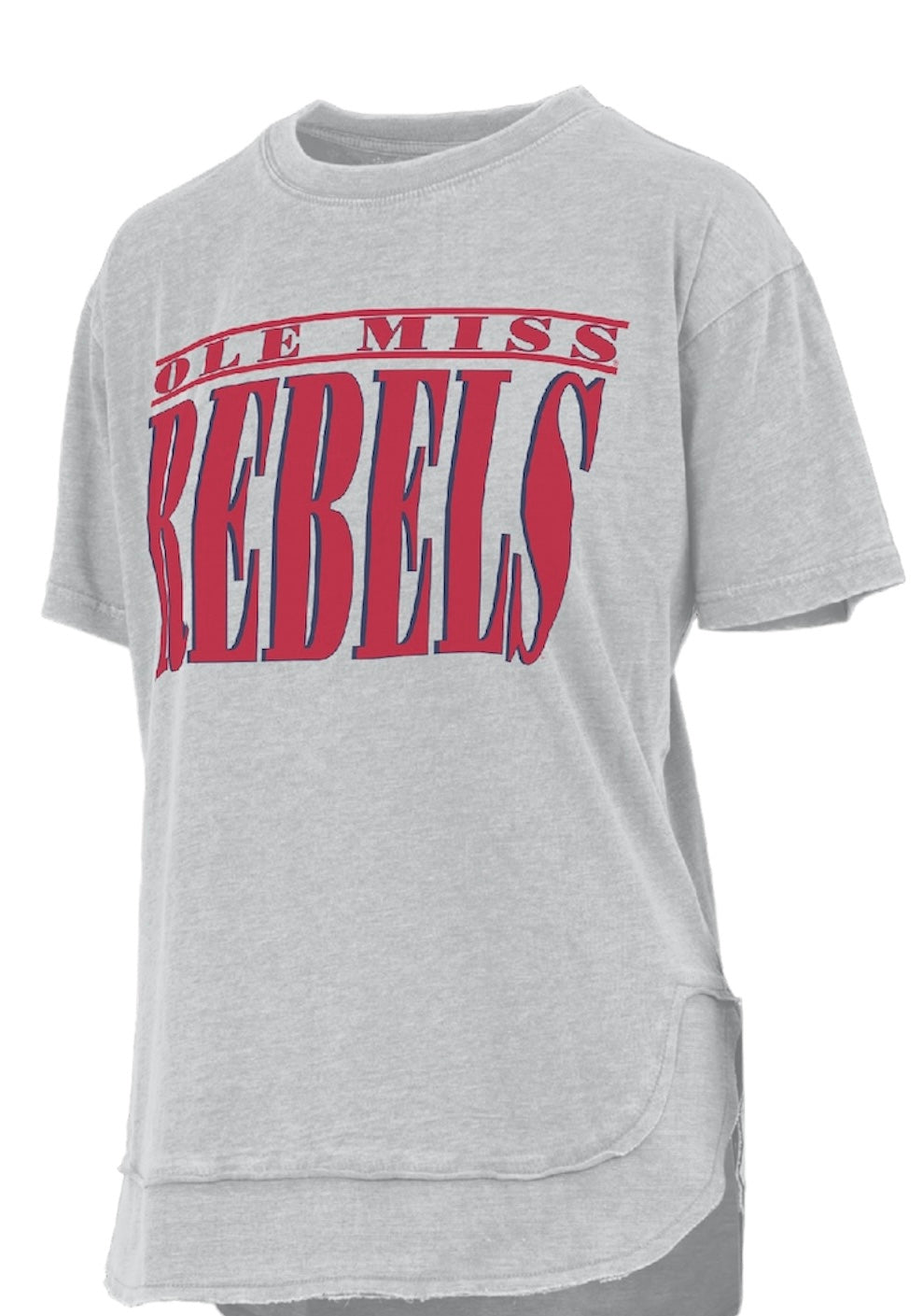 Pressbox Ole Miss “Holden” Short Sleeve - Crew Neck Rounded Bottom Vintage Tee