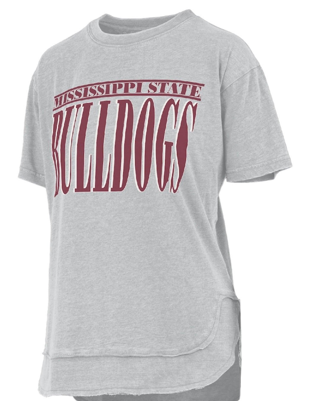 Pressbox Mississippi State “Holden” Short Sleeve Crew-Neck Rounded Bottom Vintage Tee