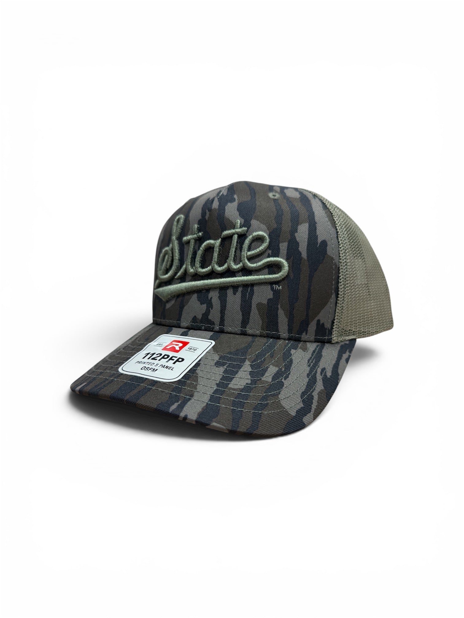 Richardson Mossy Oak Camo Hat ( State script)