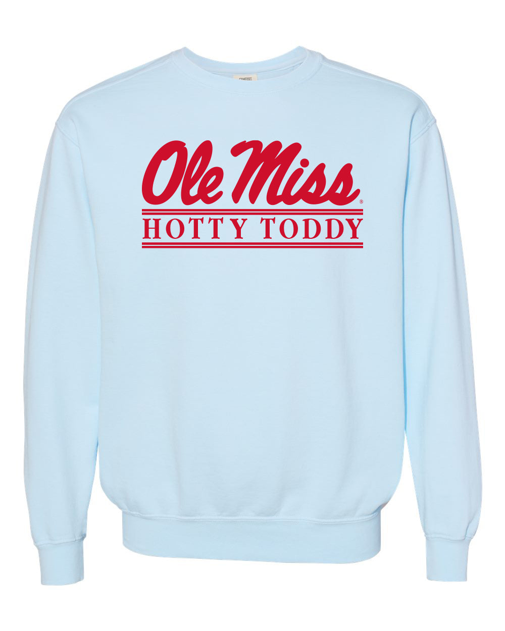 Comfort Colors Sweatshirt- Chambray- Ole Miss Bar Design