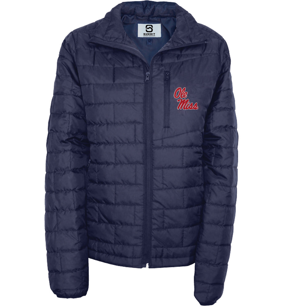 Summit Quilted Puff Jacket Navy