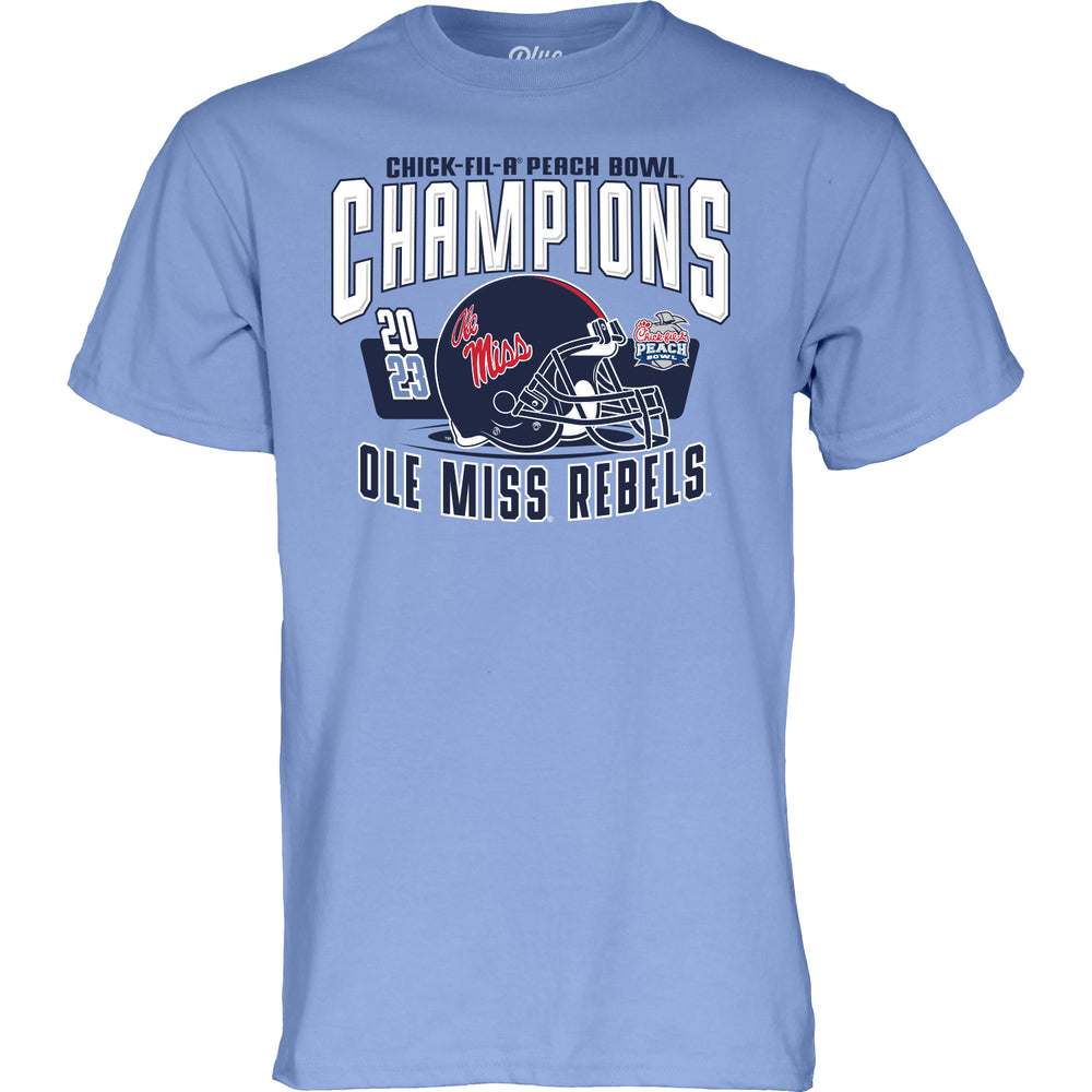 Peach Bowl Champions T-Shirt- Cotton SS- Powder Blue