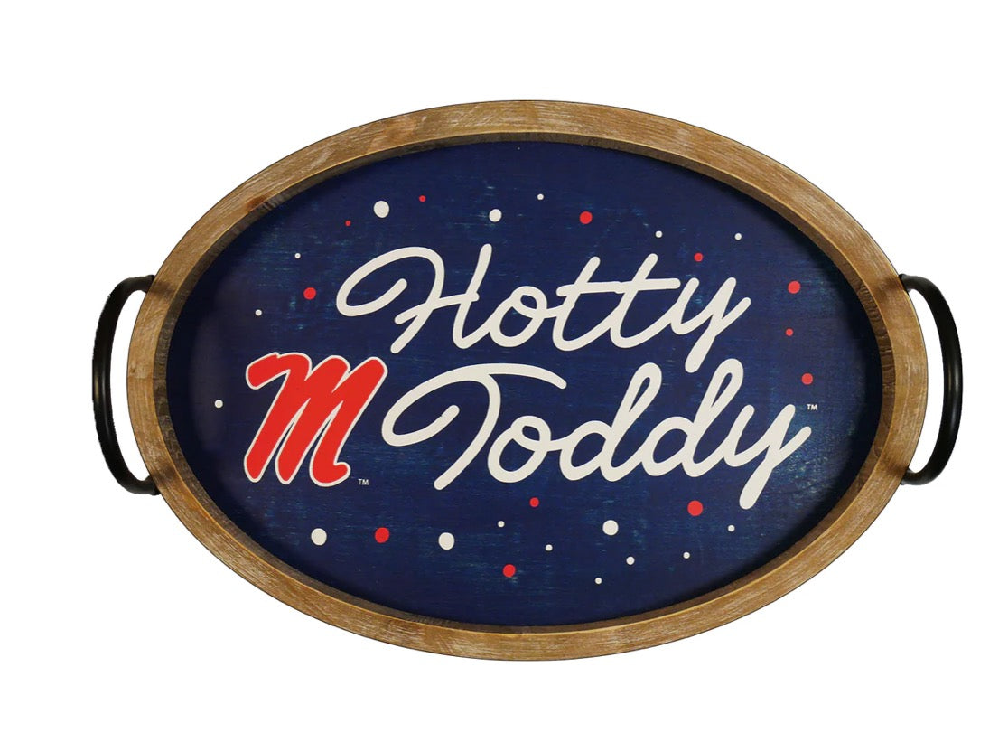 Ole Miss Spirit Wood Oval Tray