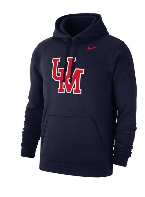 Nike Club Fleece Hoodie with UM - Navy