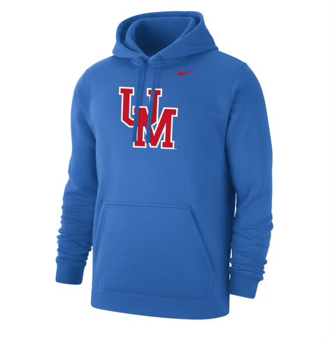 Nike Club Fleece Hoodie with UM - Italy Blue