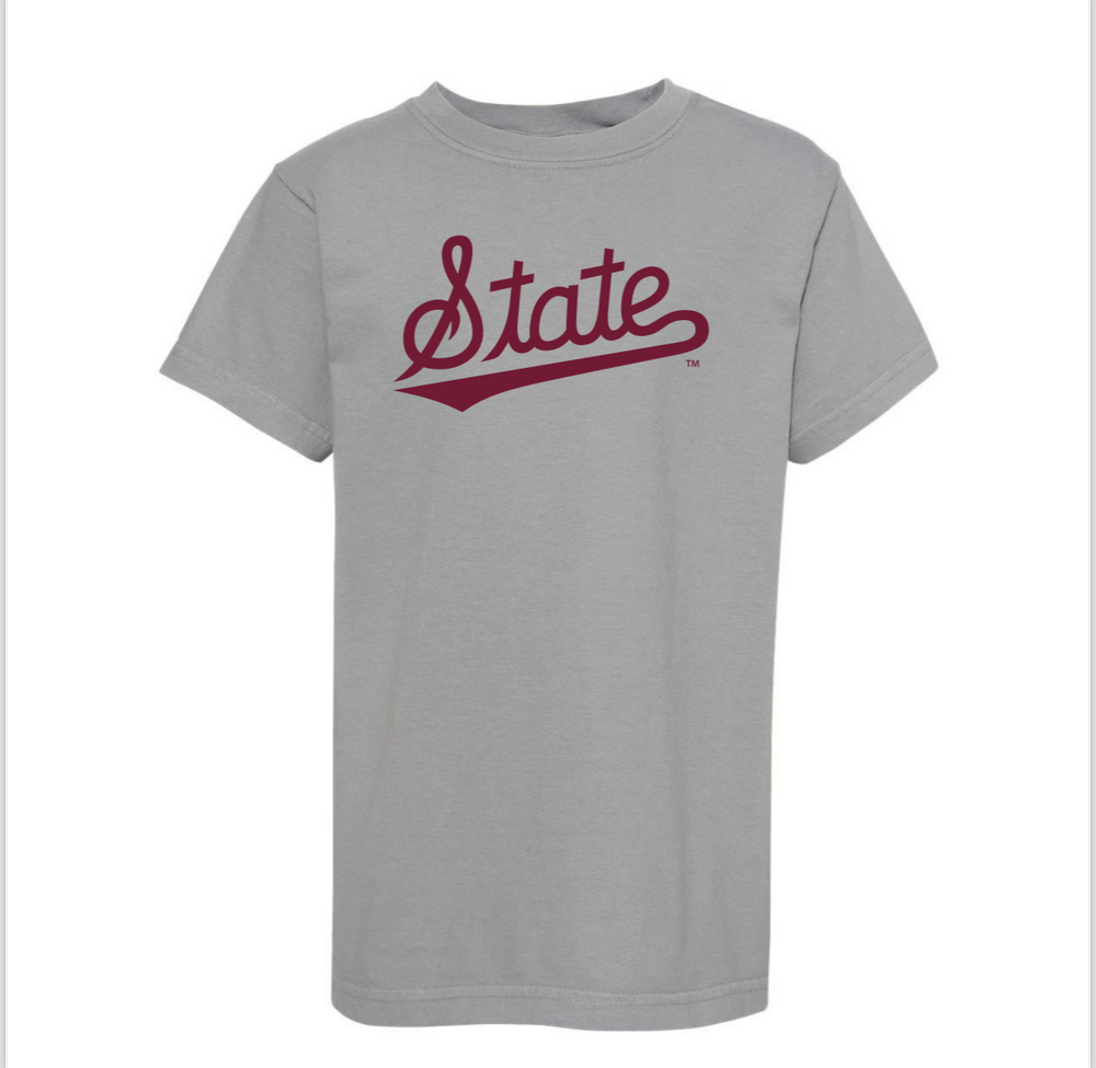 Comfort Color Youth State Script Tee