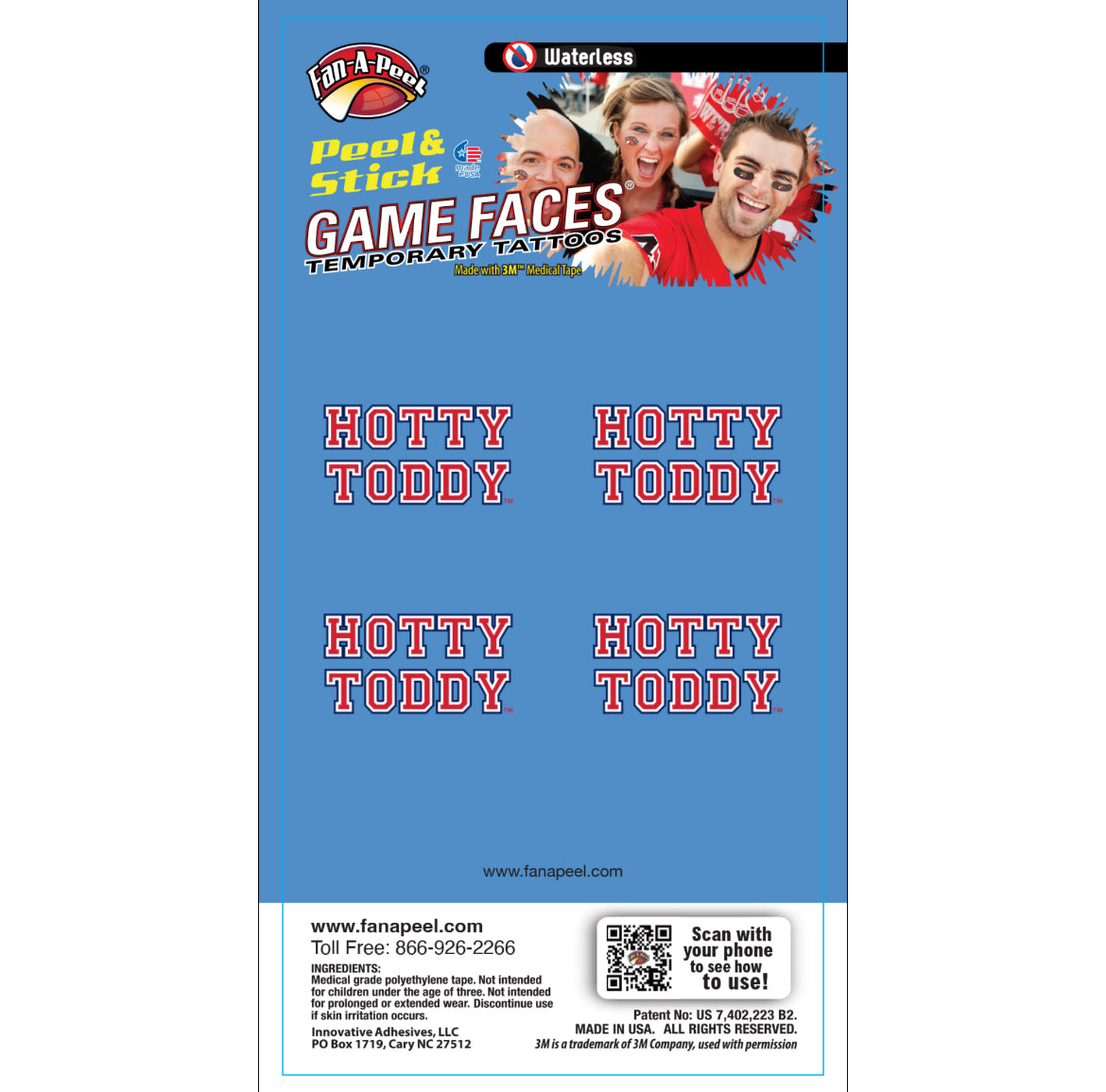 Hotty Toddy Waterless Face Tattoos