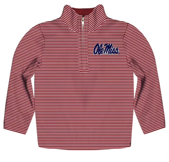 Vive La Fete Ole Miss Embroidered Youth Quarter Zip