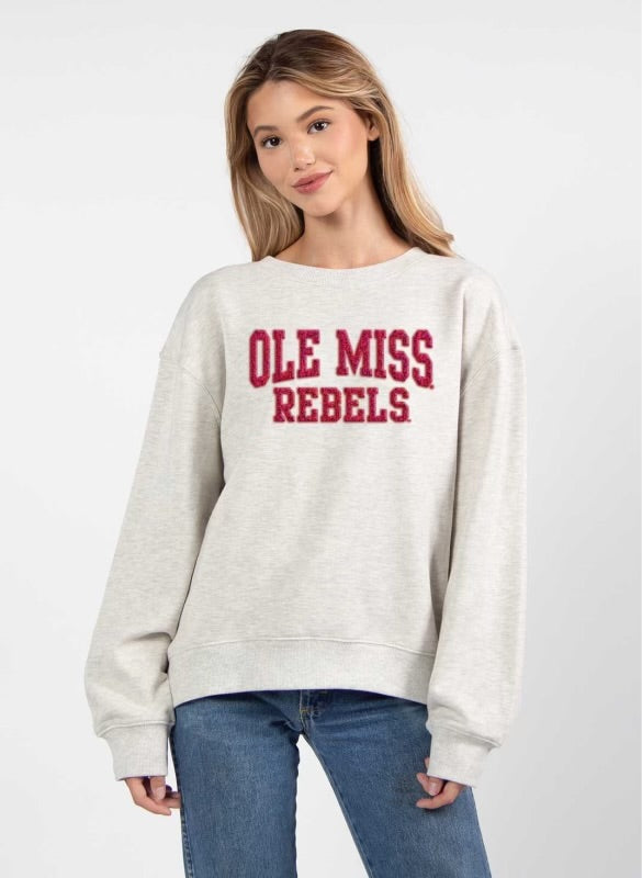 Chicka-d Ole Miss Old School Crew - Ash Grey