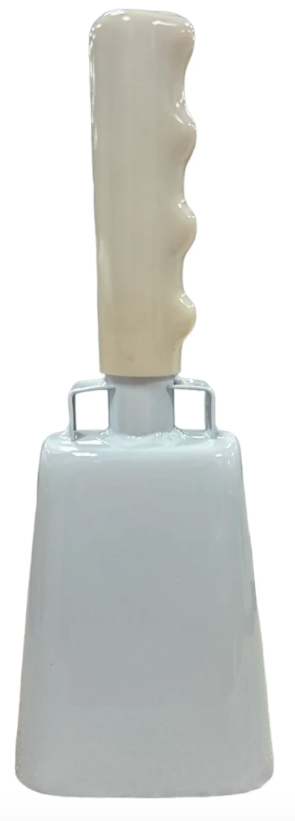 Small White BullyBell Cowbell
