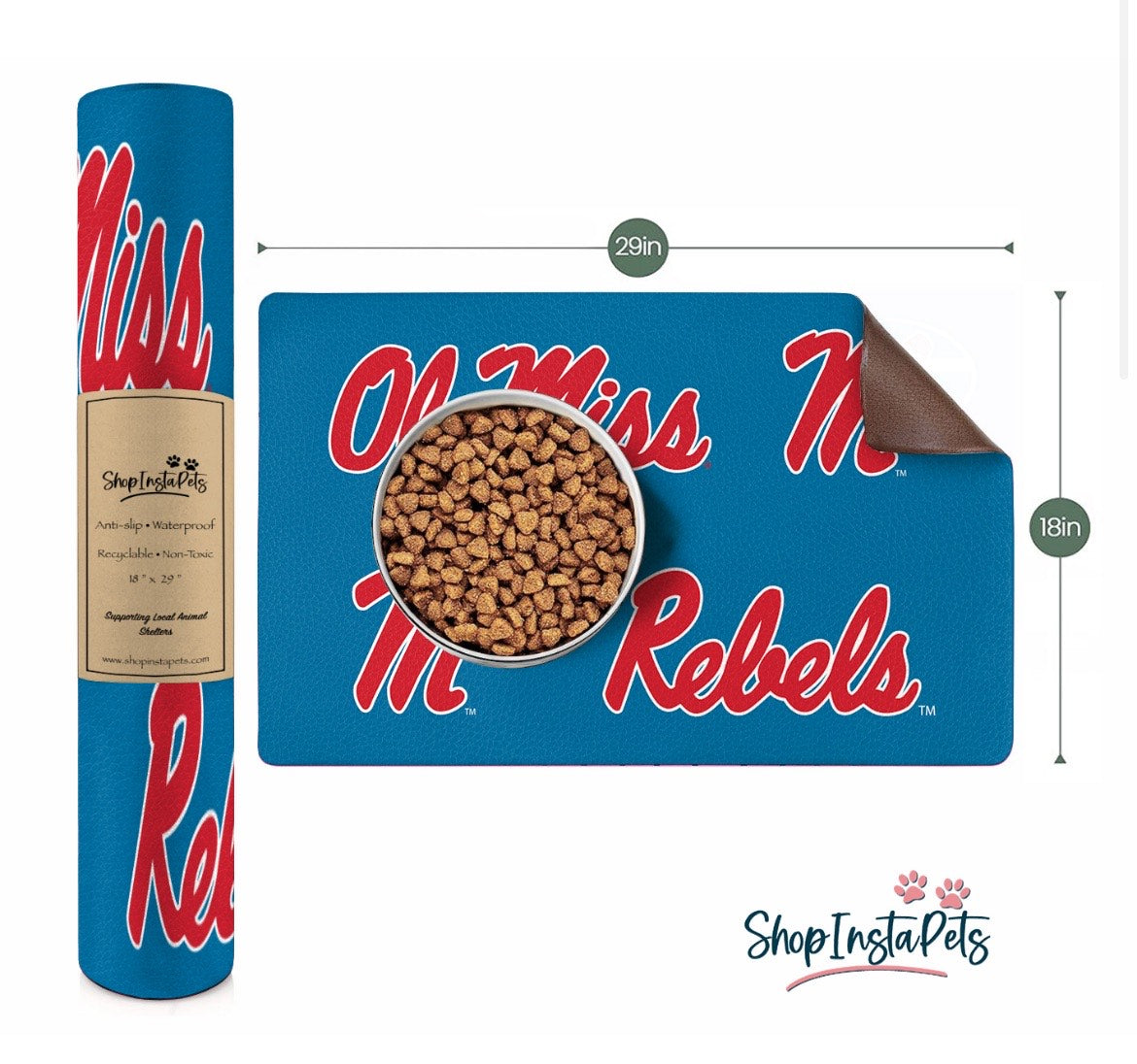 Ole Miss Powder Blue Dog Placemat