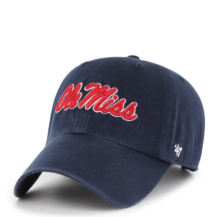 47 Brand Clean Up Navy Ole Miss Hat with Ole Miss Script