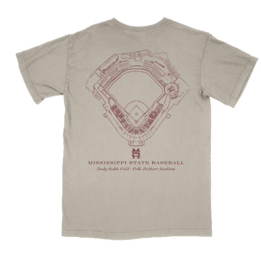 Mississippi State Baseball Blueprint Tee - Sandstone