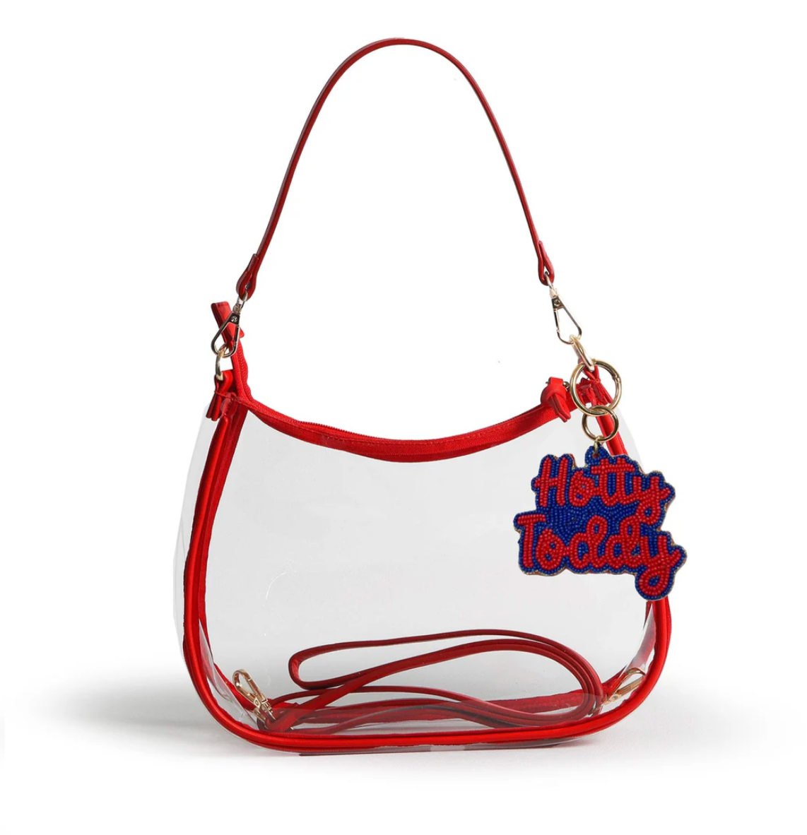 Sara Clear Purse with Hotty Toddy Beaded Charm