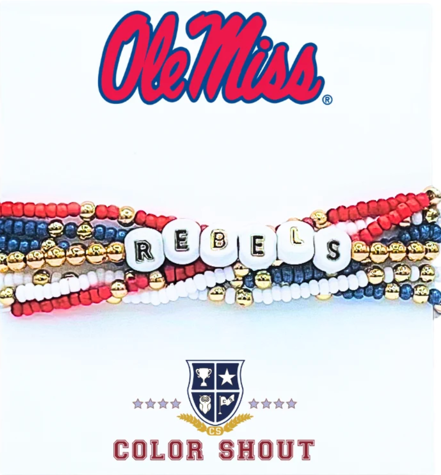 Ole Miss "Lucky 7" Bracelet Stack