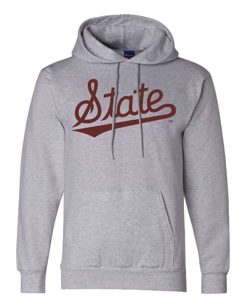 Champion Mississippi State Grey Hoodie with State Script