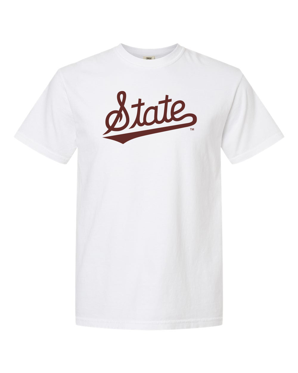 Comfort Color White Tee with State Script