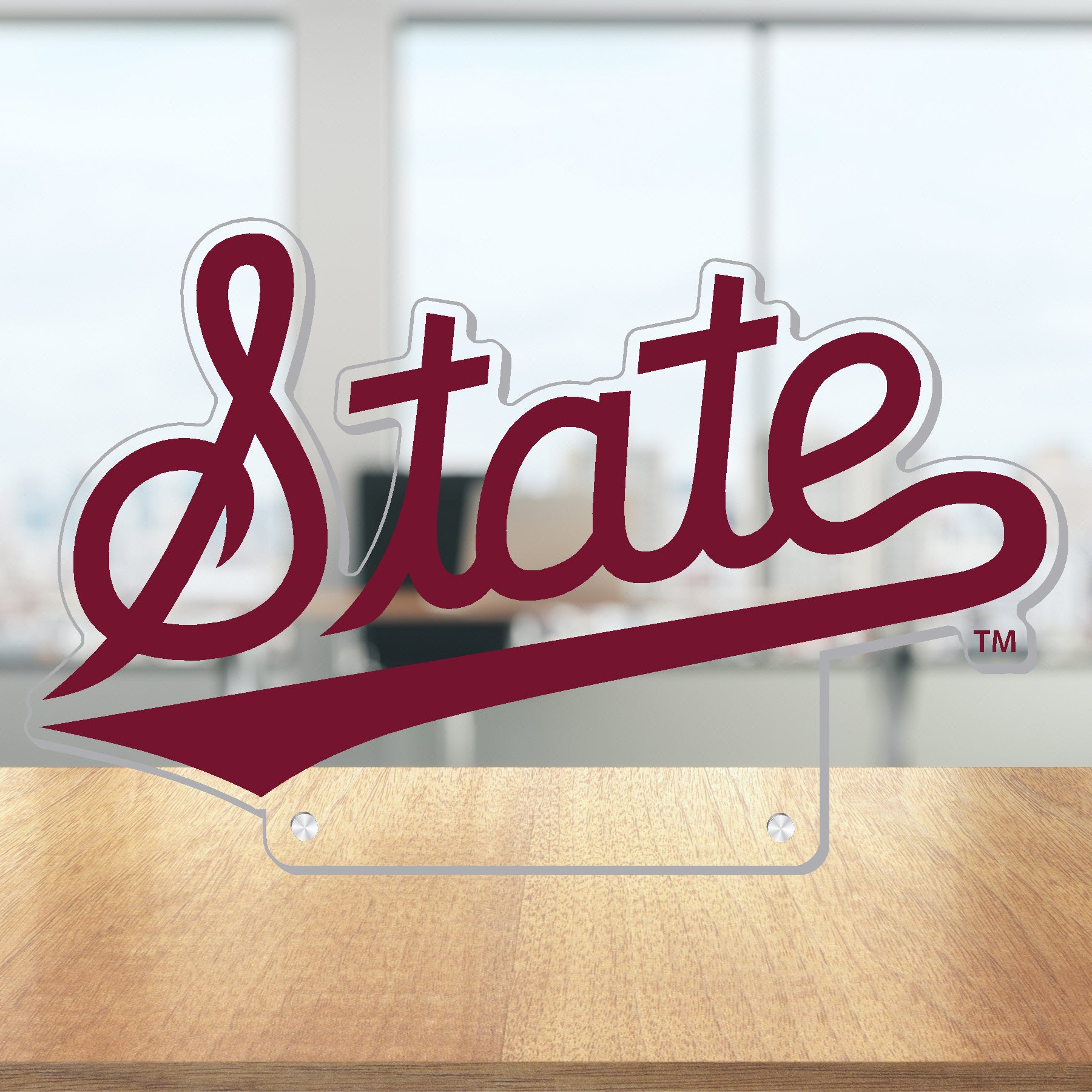 Color Shock State Script Acrylic Standee – The College Corner