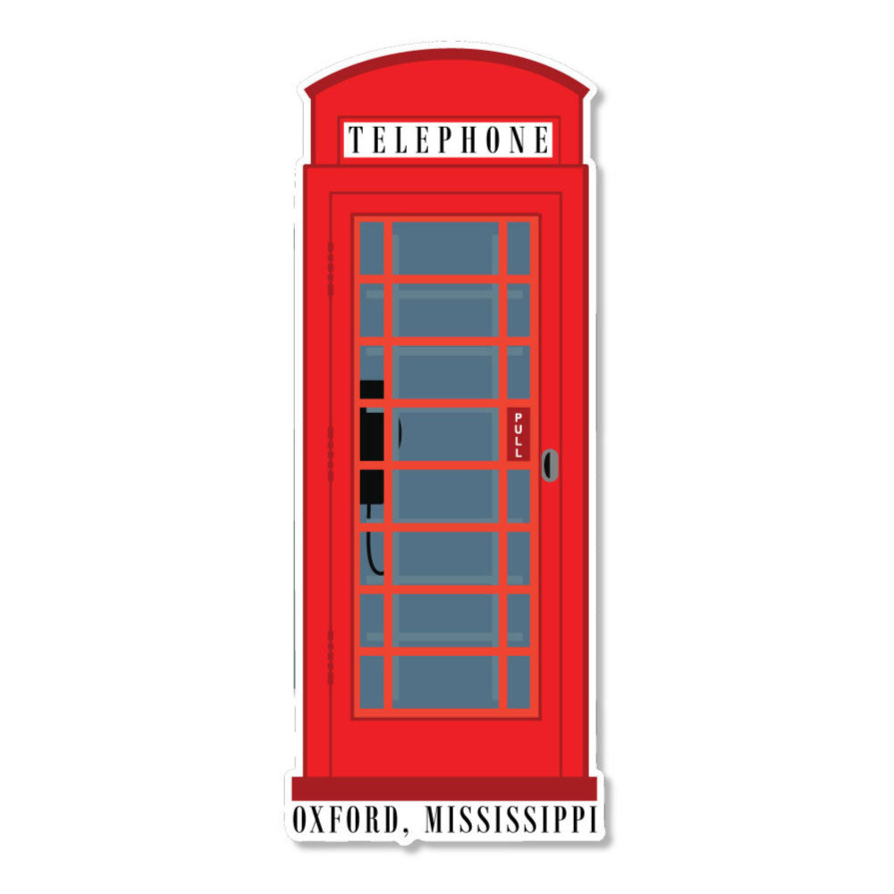 Oxford MS Telephone Booth Rugged Sticker