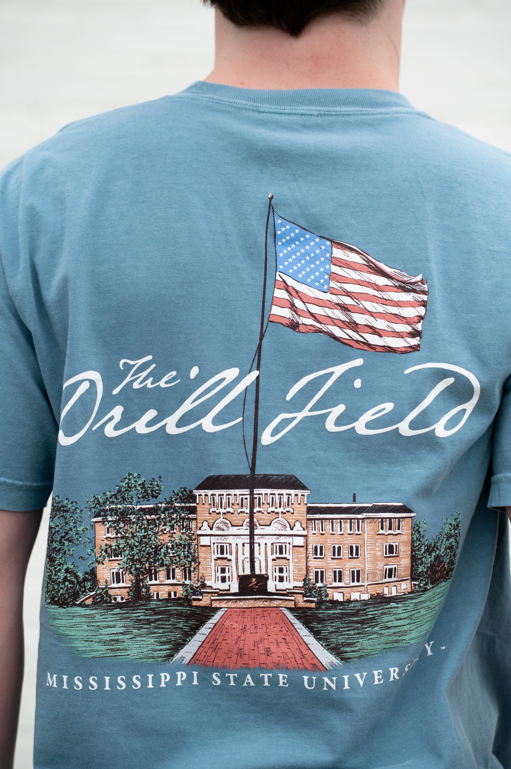 The Drill Field Tee - Comfort Color (washed denim)